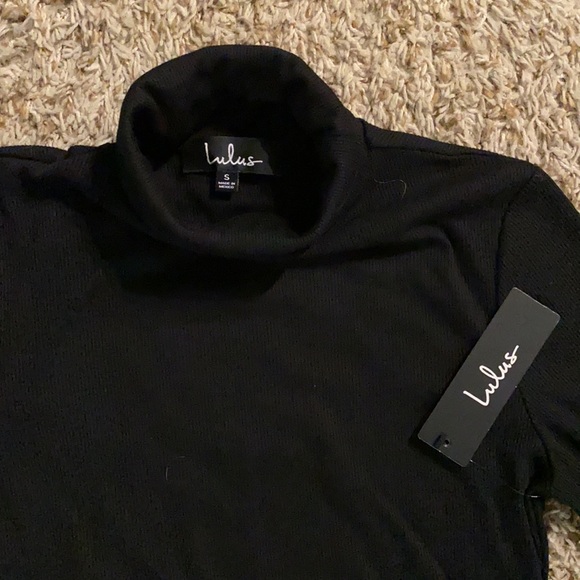 NWT - Lulu’s Body-con Turtleneck Dress - Black - Picture 3 of 4